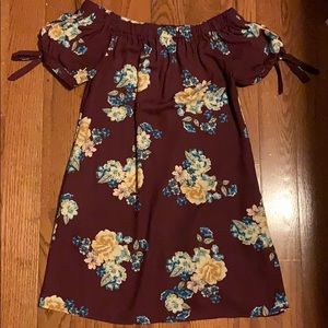 Off the shoulder flower dress